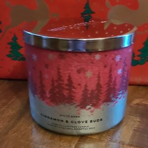 CINNAMON & CLOVE BUDS 3 Wick Candle Bath And Body Works